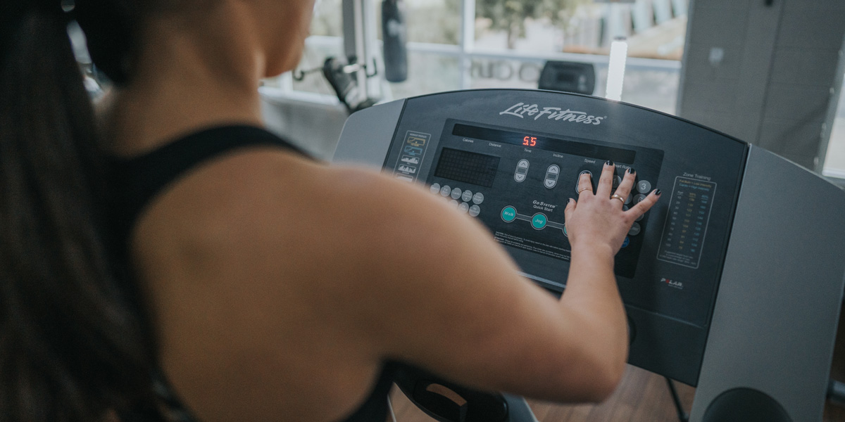 Athlete on treadmill at Focus Fitness 24/7 Gym