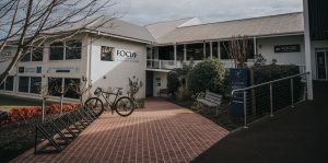 Entrance to Yarrawonga Gym ocus Well-being and Fitness from the Rear Car Park at Yarrawonga Mulwala Golf Club Resort