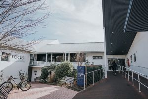 An entrance shot of Focus Well-being and Fitness Gym